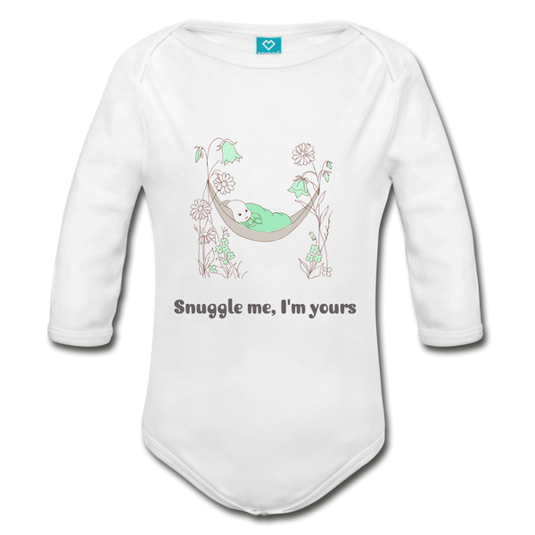 Snuggle baby bodysuit white - white